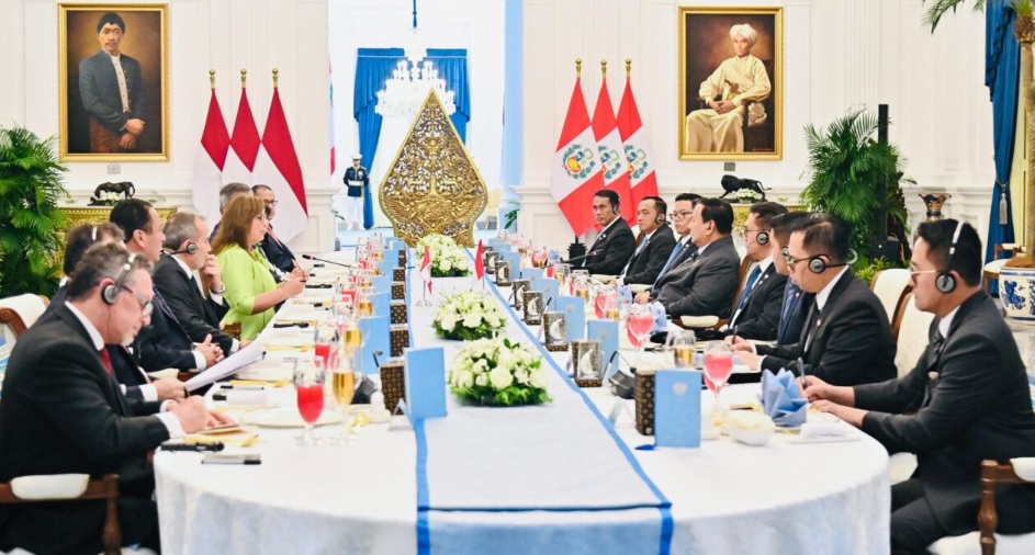 Hangatnya Jamuan Working Lunch Presiden Prabowo untuk Presiden Peru