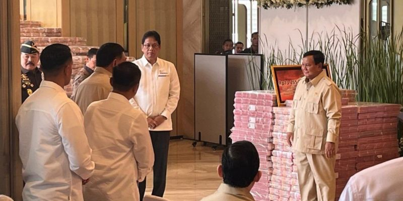 Prabowo Saksikan Penyerahan Uang Rp13,2 Triliun Kasus Korupsi Ekspor CPO